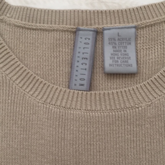 Women's Beige Sleeveless Sweater Vest - Picture 6 of 7